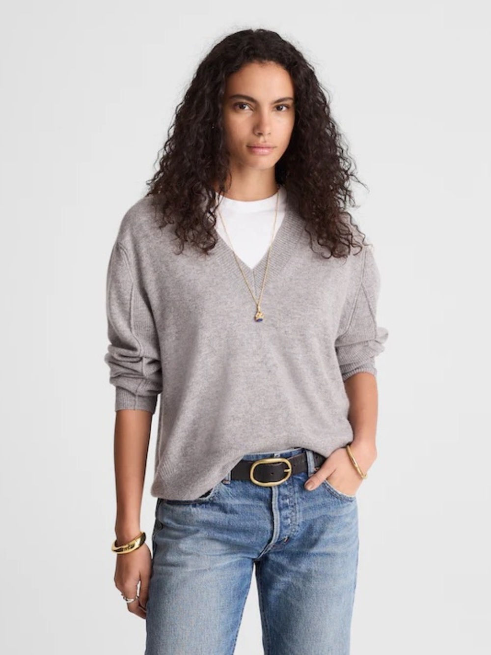 NWT Madewell Cashmere V-Neck Sweater